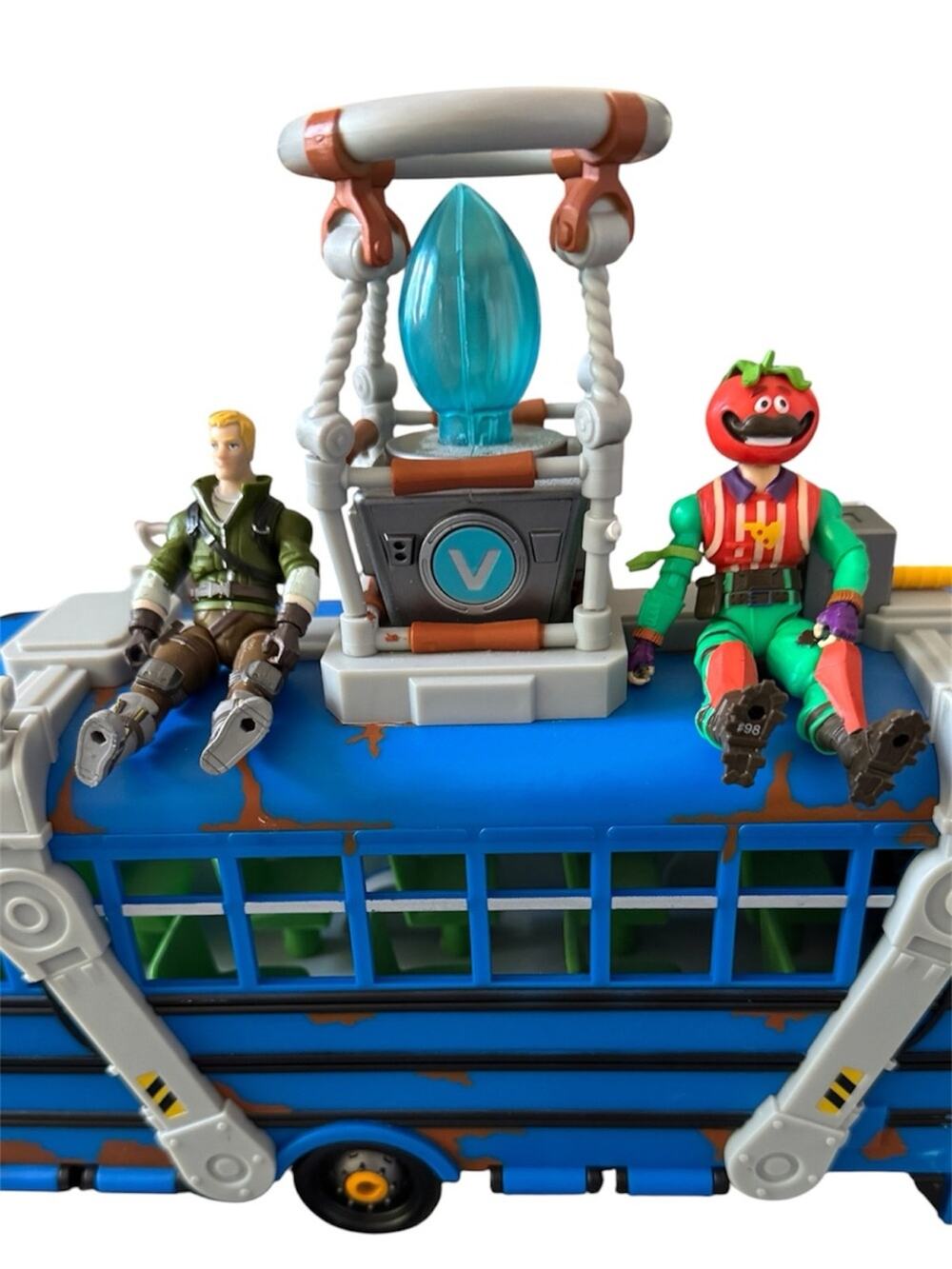 Fortnite Battle Bus Deluxe 14” Includes 4”Jonesy And Tomatohead Figures